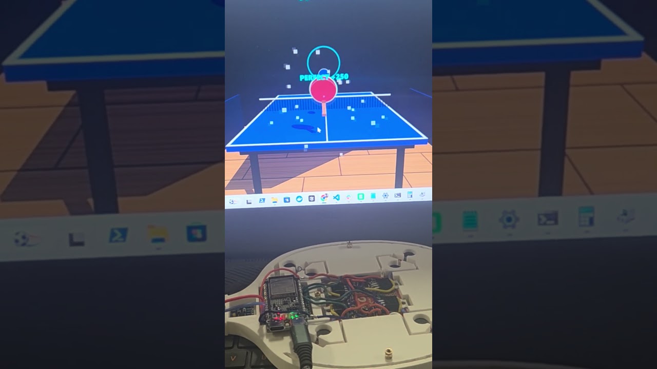 Edge Pong — projected arena and smart paddle